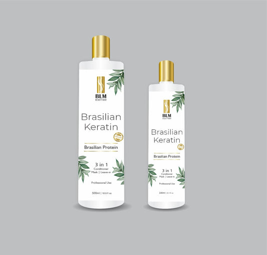Brazilian Keratin Hair Treatment - BLM 3 in 1 Conditioner, Mask & Leave-in